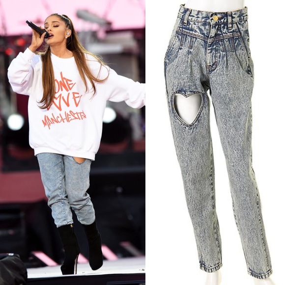 fig and viper heart cut out jeans